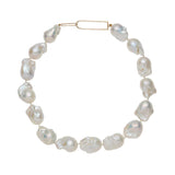 Pure Baroque Pearl Necklace with Gold