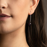 All the Colours...Amythest Silver Drop Earrings