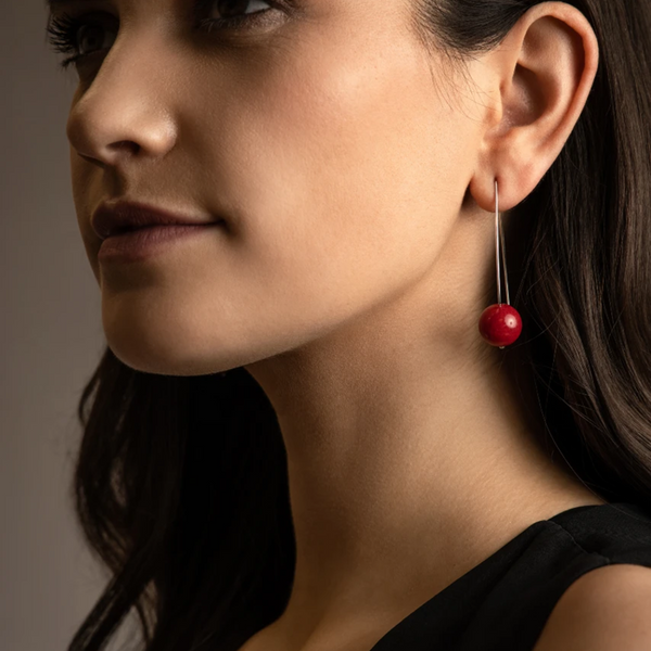 All the Colours...Red Cherry Pop Earrings