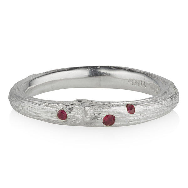 Savage Beauty Silver Ruby Ring