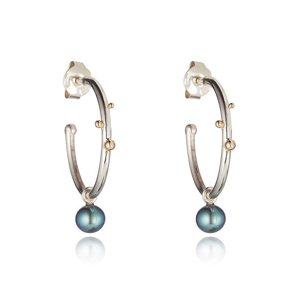 PURE Hoop Earrings with Pearls