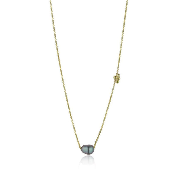 PURE Gold Necklace Tahitian Pearl