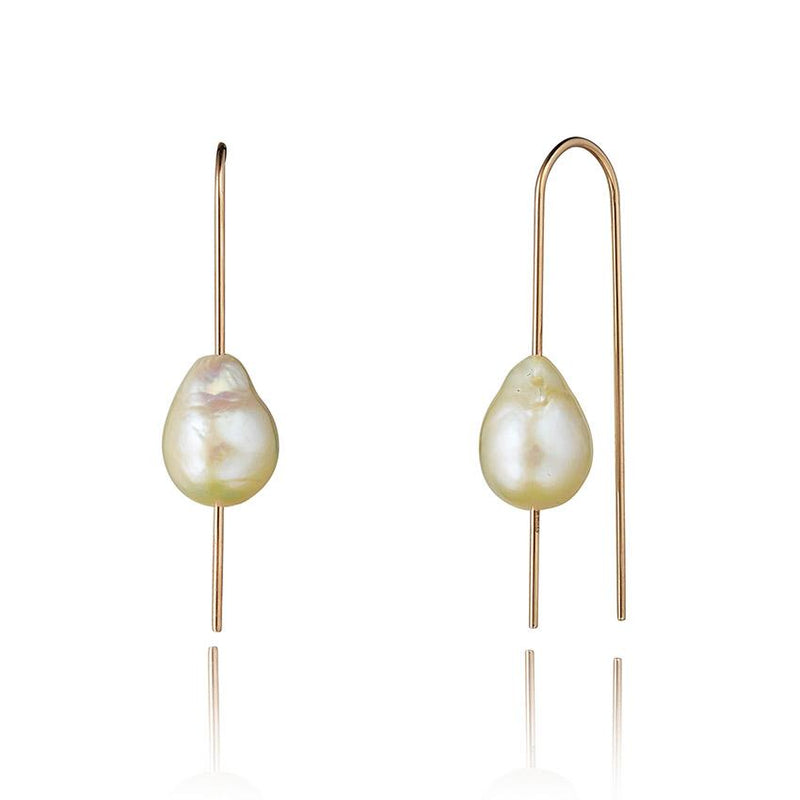 Pure Baroque Pearl Gold Earrings